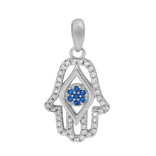 Load image into Gallery viewer, Silver Hand of Fatma Pendant