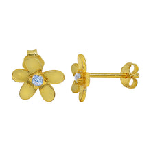 Charger l'image dans la galerie, Boucles d'oreilles Argent 925 Fleurs &amp; zircon

