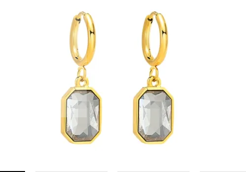 Boucles Zicon Cubic Acier Inoxydable