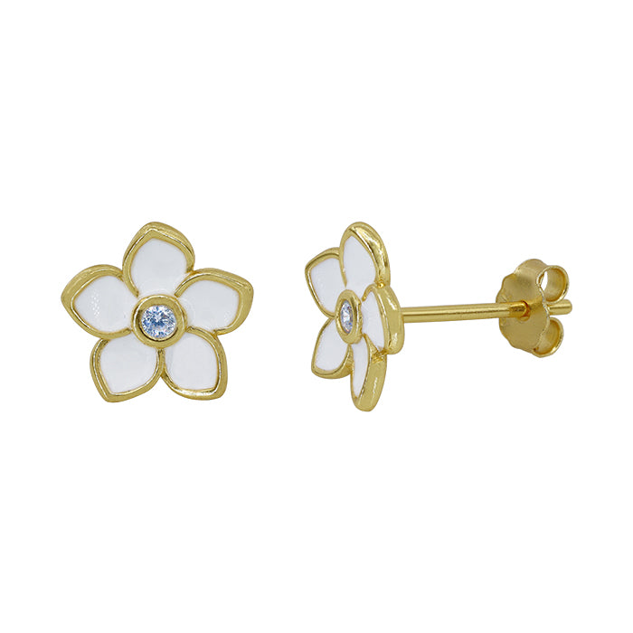 Boucles d'oreilles fleurs argent