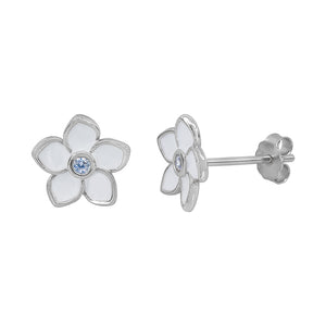 Boucles d'oreilles fleurs argent