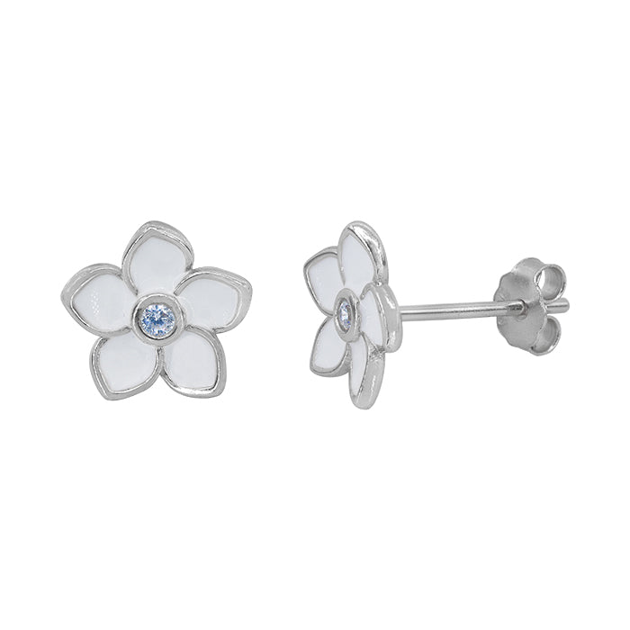 Boucles d'oreilles fleurs argent