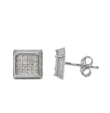 Charger l&#39;image dans la galerie, Boucles d&#39;oreilles argent &amp; zircon
