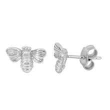 Load image into Gallery viewer, Boucles Argent 925 Petite Abeille
