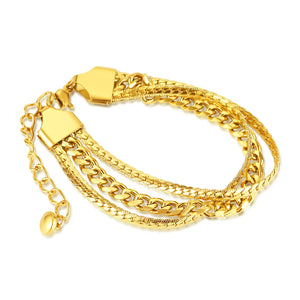 Bracelet 3 rangs Acier Inoxydable