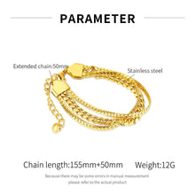 Charger l&#39;image dans la galerie, Bracelet 3 rangs Acier Inoxydable
