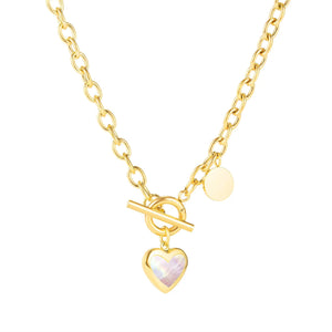 Collier Coeur Acier Inoxydable