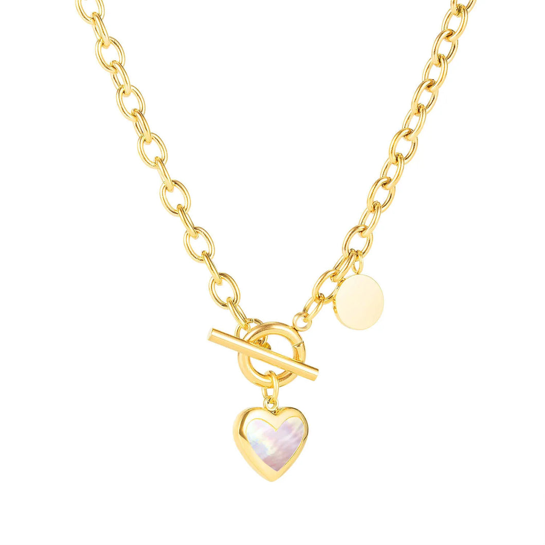 Collier Coeur Acier Inoxydable