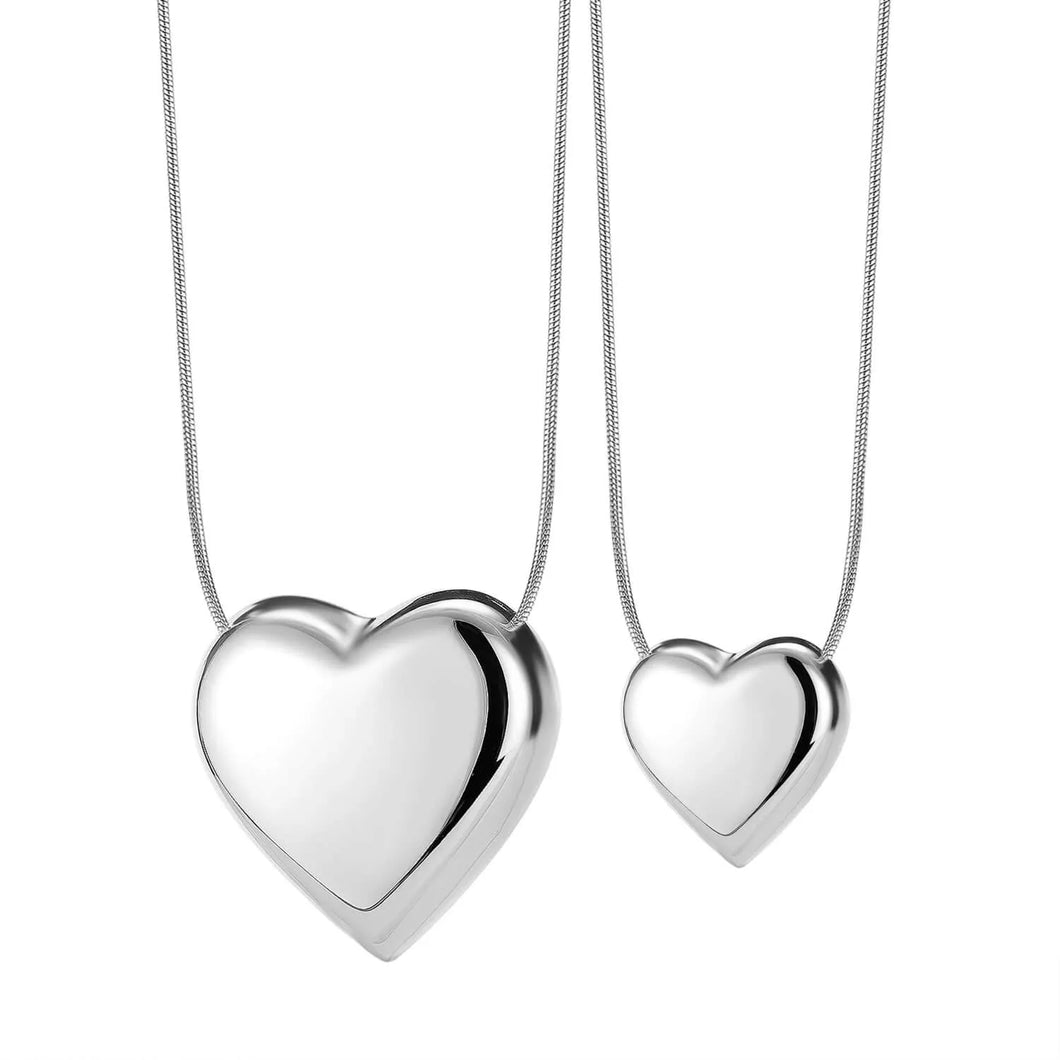 Pendentif Coeur&Chaine Acier Inoxydable