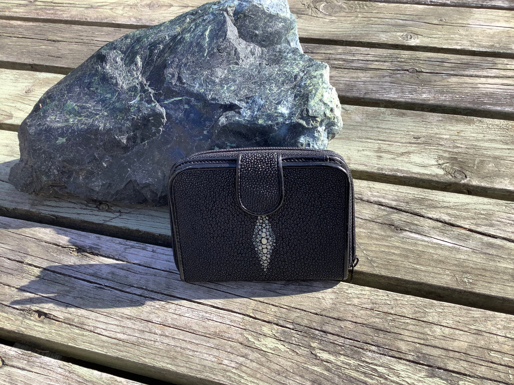 Femme Porte-Feuille en cuir de raie - Stingray leather