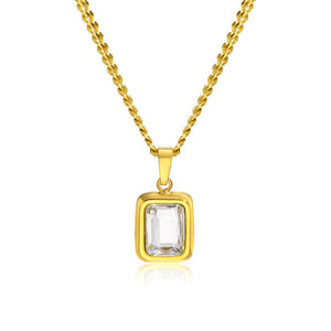 Pendentif Acier Inoxydable et Zircon