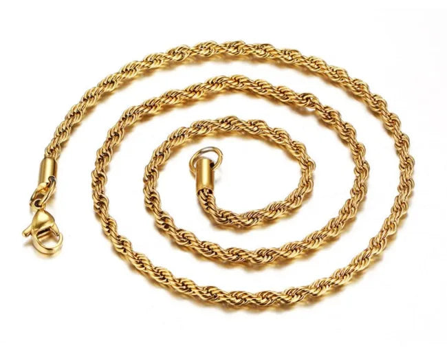 Chaine Torsade 3mm Acier Inoxydable