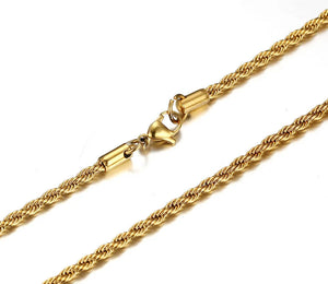 Chaine Torsade 3mm Acier Inoxydable