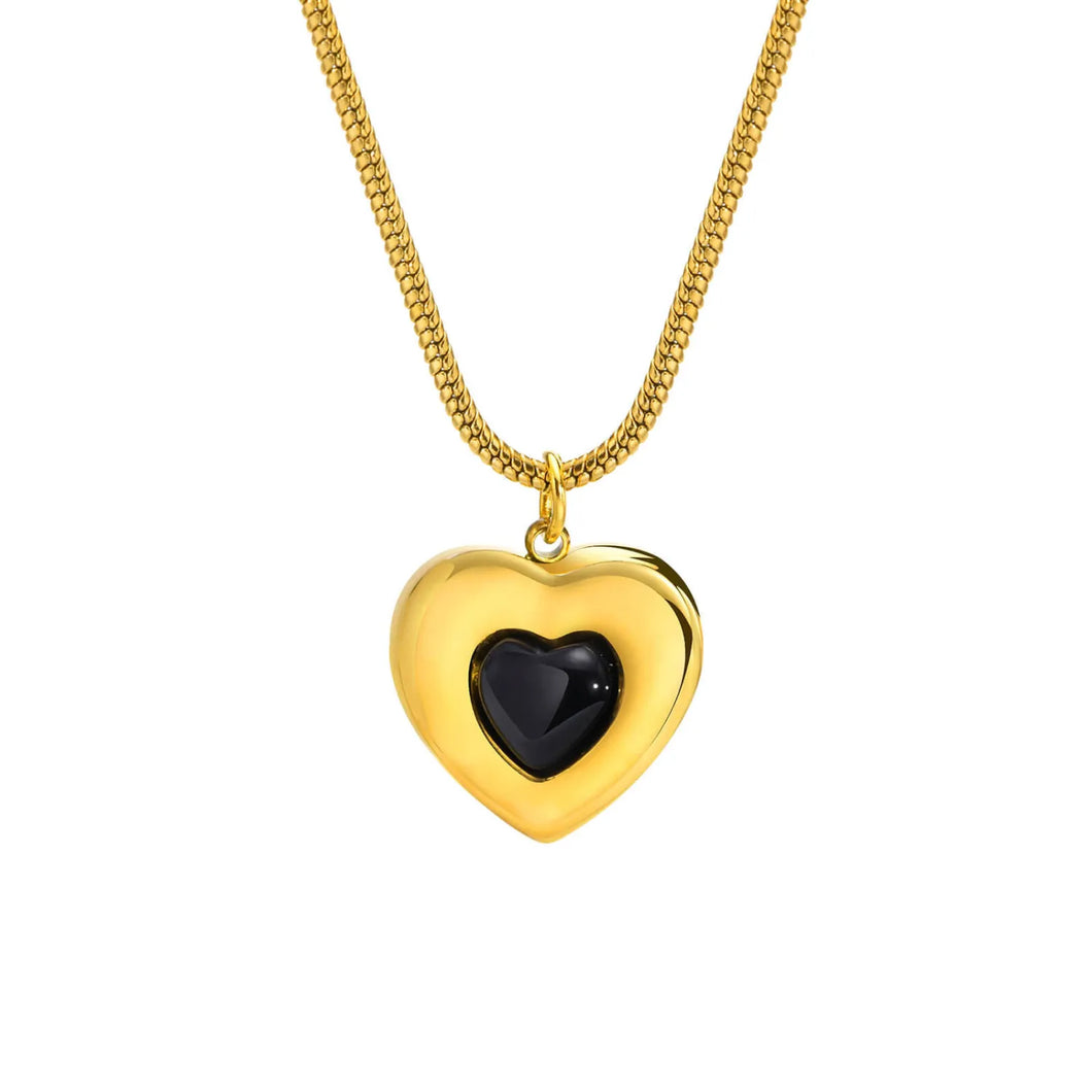 Pendentif Coeur&Chaine Acier Inoxydable