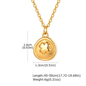 Pendentif Tréfle Acier Inoxydable