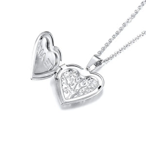 Pendentif Loquet Coeur Acier Inoxydable