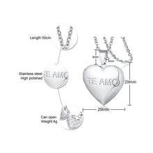 Charger l&#39;image dans la galerie, Pendentif Loquet Coeur Acier Inoxydable
