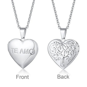 Pendentif Loquet Coeur Acier Inoxydable