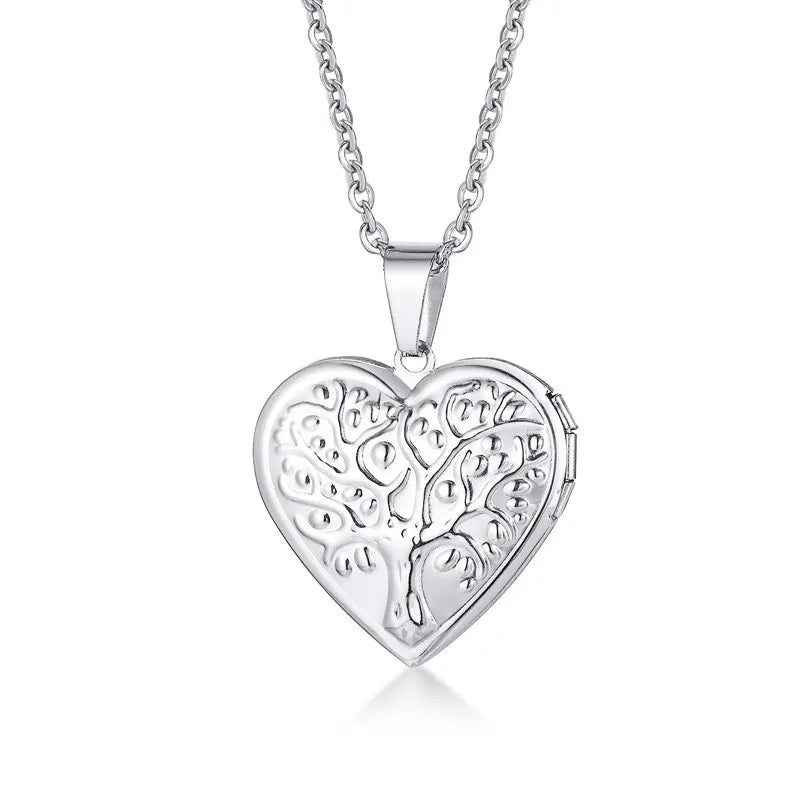 Pendentif Loquet Coeur Acier Inoxydable