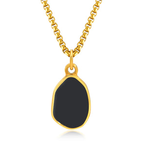 Pendentif Ovale Émaillé Acier Inoxydable