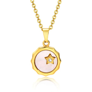 Pendentif Nacre de perle & zircon