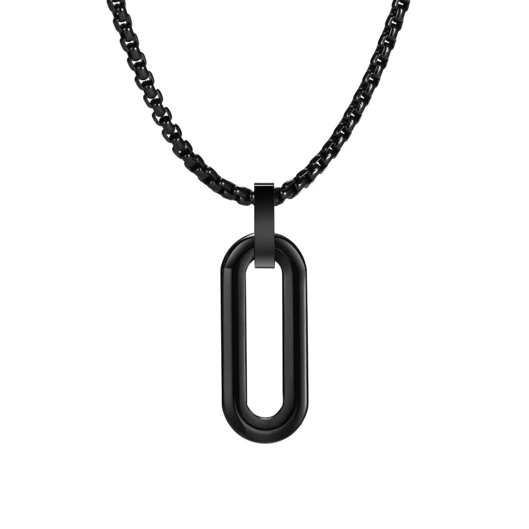 Pendentif Ovale Acier Inoxydable