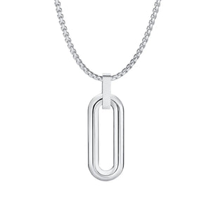 Pendentif Ovale Acier Inoxydable