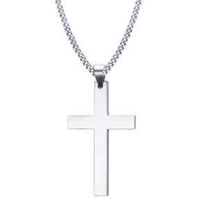 Pendentif Croix&Chaine Acier Inoxydable