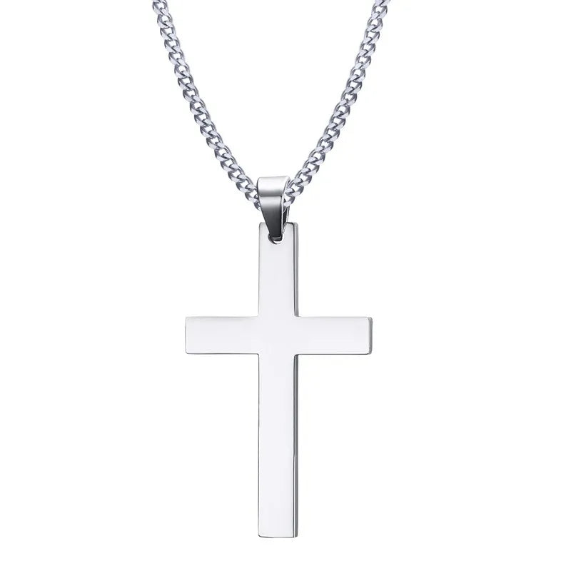 Pendentif Croix&Chaine Acier Inoxydable