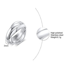 Load image into Gallery viewer, Bague triple Acier inoxydable
