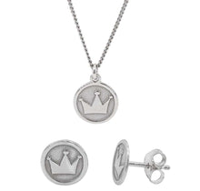 Load image into Gallery viewer, Pendentif &amp; Chaine Argent Crown
