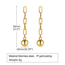Charger l&#39;image dans la galerie, Boucles Boule &amp; Maillon Acier Inoxydable
