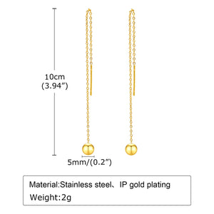 Boucles Chaine & Boule Acier Inoydable