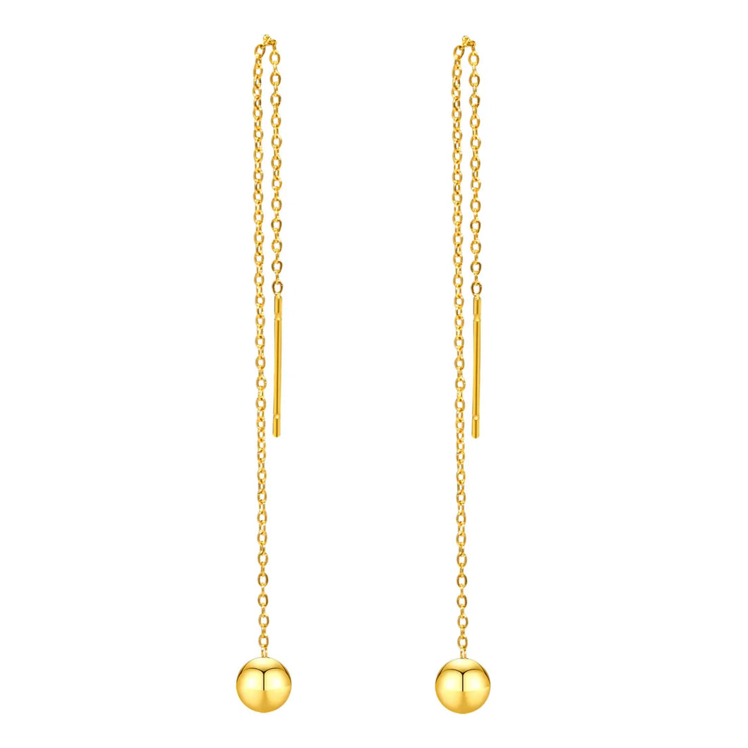 Boucles Chaine & Boule Acier Inoydable
