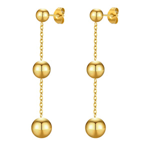 Boucles Chaine & boules Acier Inoxydable