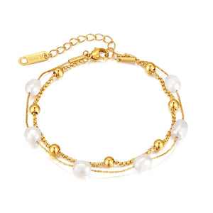 Bracelet Acier Inoxydable & Perles