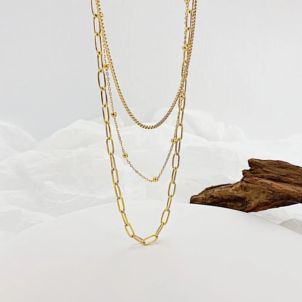 Chaine Collier triple Acier Inoxydable