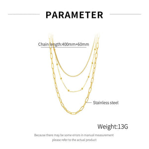 Chaine Collier triple Acier Inoxydable