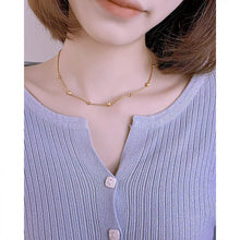 Charger l&#39;image dans la galerie, Collier Chaine &amp; billes acier Inoxydable
