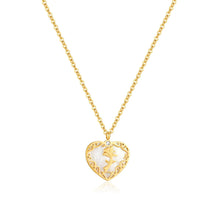 Charger l&#39;image dans la galerie, Pendentif Coeur&amp;Chaine Nacre Acier Inoxydable
