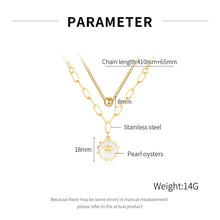 Charger l&#39;image dans la galerie, Collier Nacre Motif Abeille Acier Inoxydable
