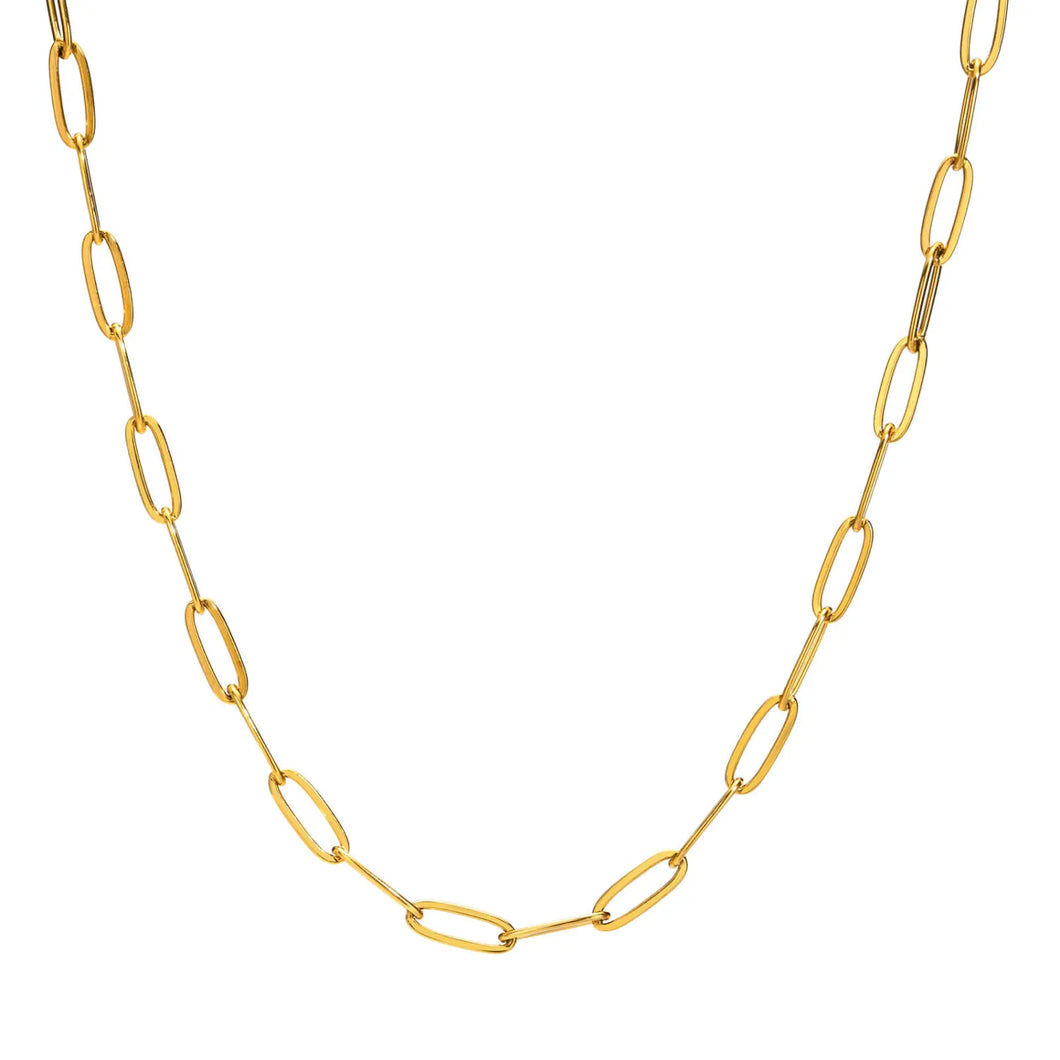 Chaine Paperclip 4.5mm Acier inoxydable