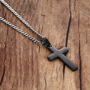 Pendentif Croix&Chaine Acier Inoxydable