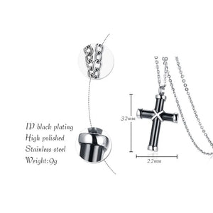 Pendentif Croix&Chaine Acier inoxydable