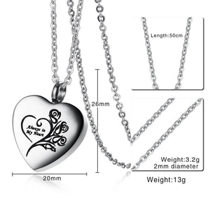 Pendentif Urne Acier Inoxydable