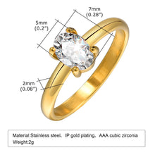 Load image into Gallery viewer, Bague Acier Inoxydable Zircon Cubique
