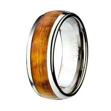 Charger l'image dans la galerie, Bague 8mm en Tungstène en bois &amp; zircon
