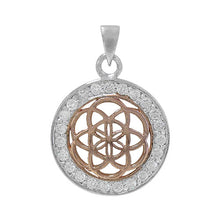 Load image into Gallery viewer, Silver Flower of life Pendant
