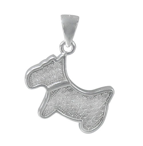 Silver Dog Pendant