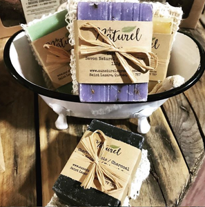 Natural soap and sisal bag